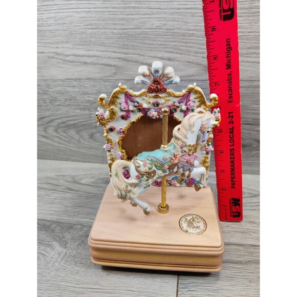 Bird Of Paradise Hummingbird Music Box Carousel Horse-Limited Edition-#0132 - Picture 5 of 13